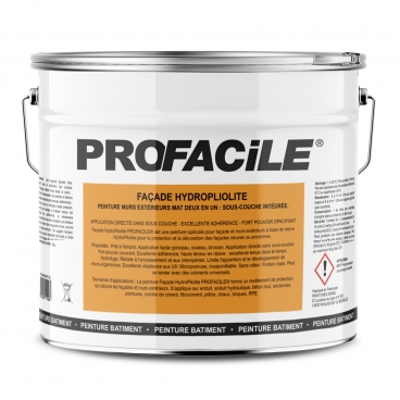 Peinture façade mat HydroPliolite PROFACILE, impression, finition, durable jusqu'a 10 ans