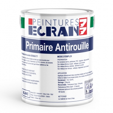 Primaire d'accrochage antirouille, protection des métaux ferreux, peinture sous-couche métal, intérieur, extérieur ECRAN 77