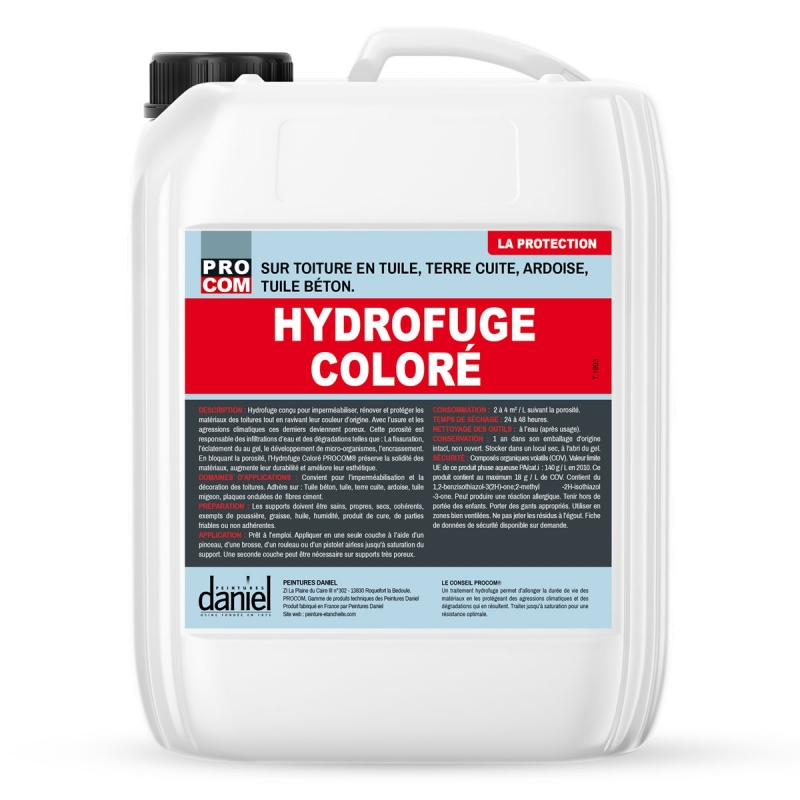 Hydrofuge Coloré pour Toiture Professionnel - SODI PEINTURE TOITURE 5L