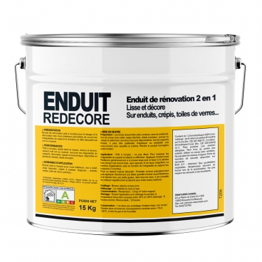 Enduit décoratif, rénovation rapide, 2 en 1, lisse et décore sur plâtre, peintures, crépis, fibres, toile de verre