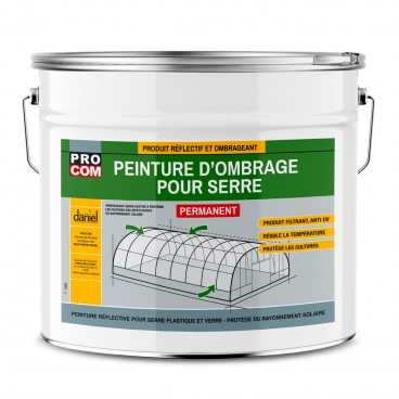 Peinture d'ombrage pour serre verre et plastique - Peinture serre PROCOM