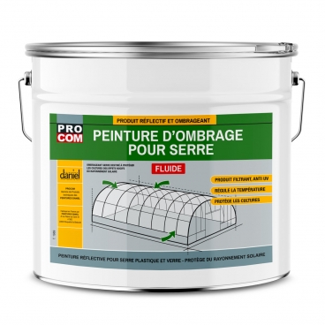 Peinture d'ombrage fluide pour serre verre et plastique - Peinture serre PROCOM