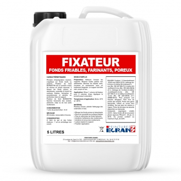 Fixateur de surface, fixe et durcit les fonds friables, farinants, bloque les fonds poreux, régule l'absorption ECRAN77